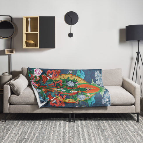 Green Tara Thangka Blanket